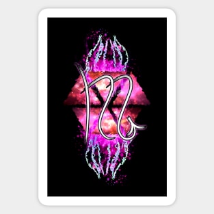 Scorpio Zodiac - Pink Abstract Sticker